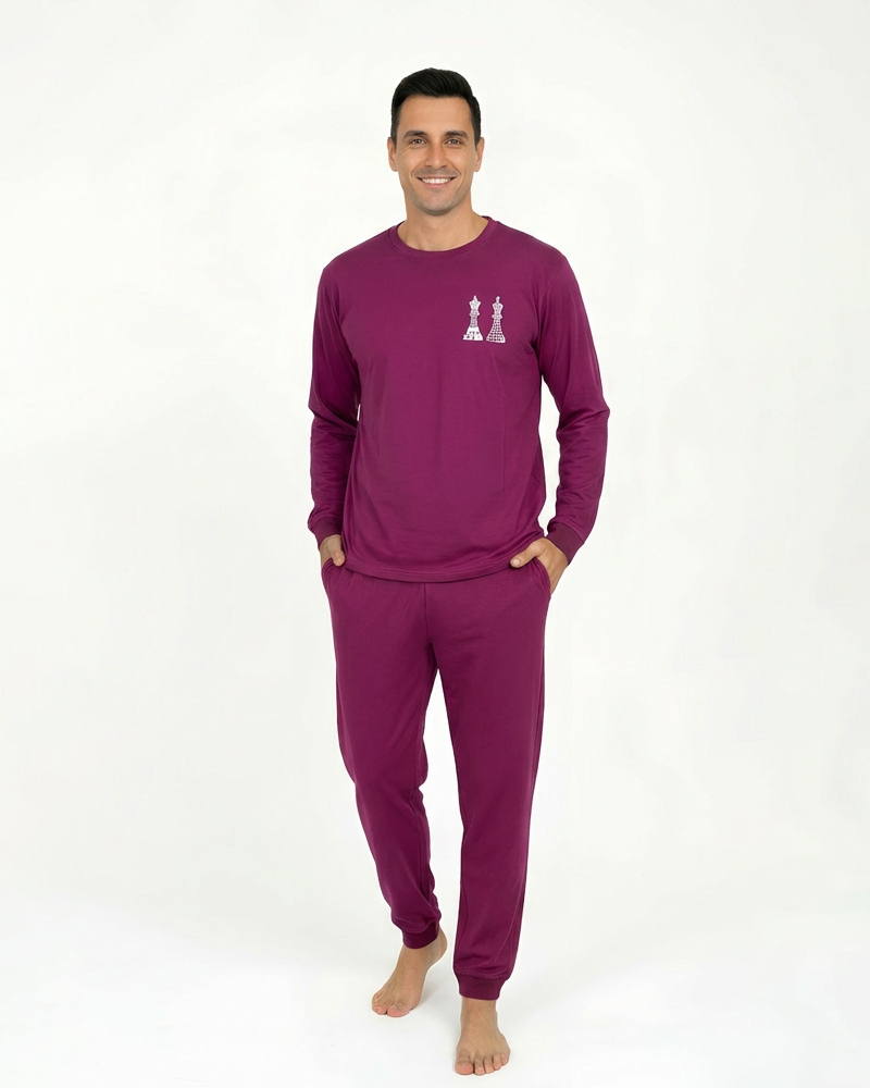 muske pidzame arilje pamucne ljubicasta dostupne velicine S, M, L, XL, XXL, XXXL, XXXXL